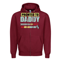 Promoted To Daddy Est 2020 Zipper Hoodie | Teevron