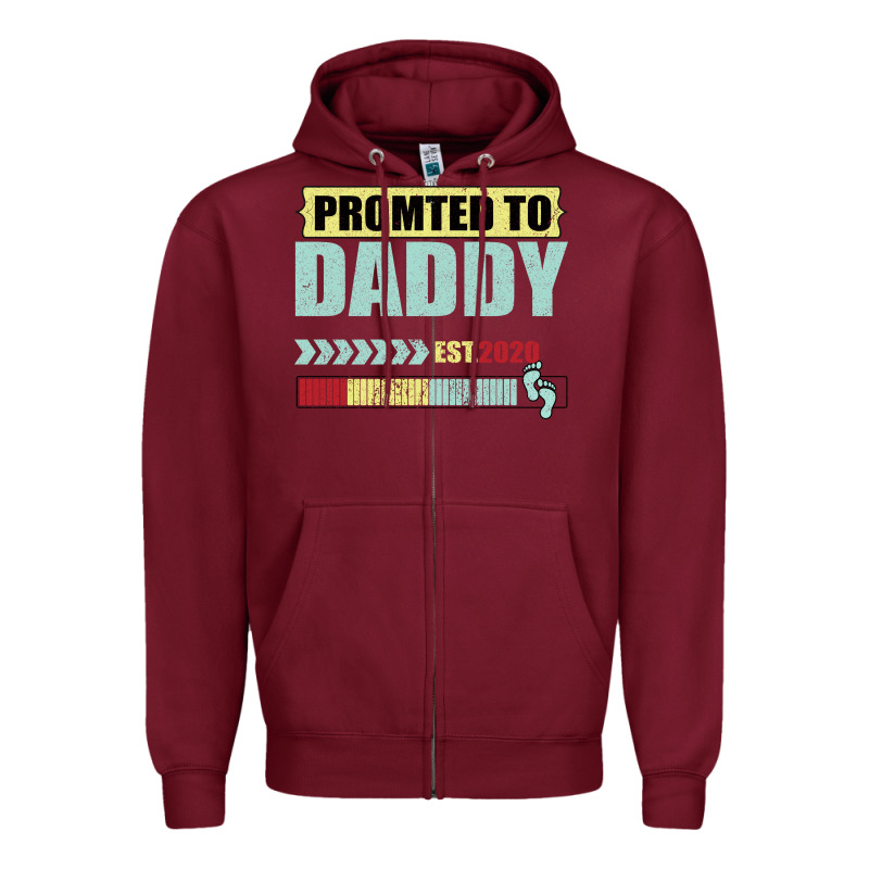 Promoted To Daddy Est 2020 Zipper Hoodie by Bettercallsaul | Teevron