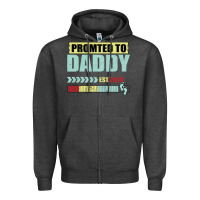 Charcoal Heather Promoted To Daddy Est 2020 Zipper Hoodie - Bettercallsaul