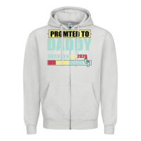 Dove Grey Promoted To Daddy Est 2020 Zipper Hoodie - Bettercallsaul