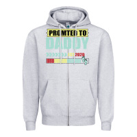 Heather Grey Promoted To Daddy Est 2020 Zipper Hoodie - Bettercallsaul