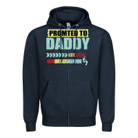 Navy Promoted To Daddy Est 2020 Zipper Hoodie - Bettercallsaul