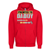 Red Promoted To Daddy Est 2020 Zipper Hoodie - Bettercallsaul