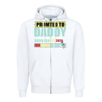 White Promoted To Daddy Est 2020 Zipper Hoodie - Bettercallsaul