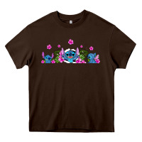 Chocolate Brown stitches Heavy Core Tee - AdoDesignShop