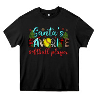 Black santa s favorite softball player Heavy Core Tee - JahusDesignShop