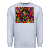 Heather Grey mardi gras Premium Sweatshirt - CowGirlArtShop