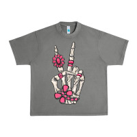 Tornado pink gemstone peace skeleton hand Urban Heavy Tee - MaliasSmallBusiness