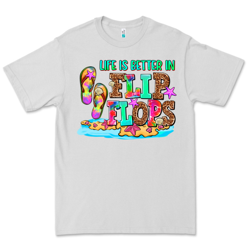 Life Is Better In Flip Flops Premium Tee by AdoDesignShop | Teevron