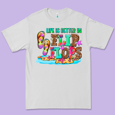 Life Is Better In Flip Flops Premium Tee Designed By Adodesignshop