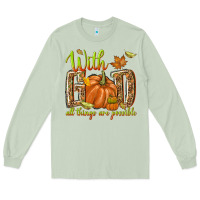 Matcha with god all things are possible Long Sleeve Tee - NancyCooperArtShop