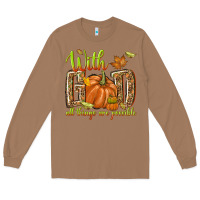 Toasted Coconut with god all things are possible Long Sleeve Tee - NancyCooperArtShop