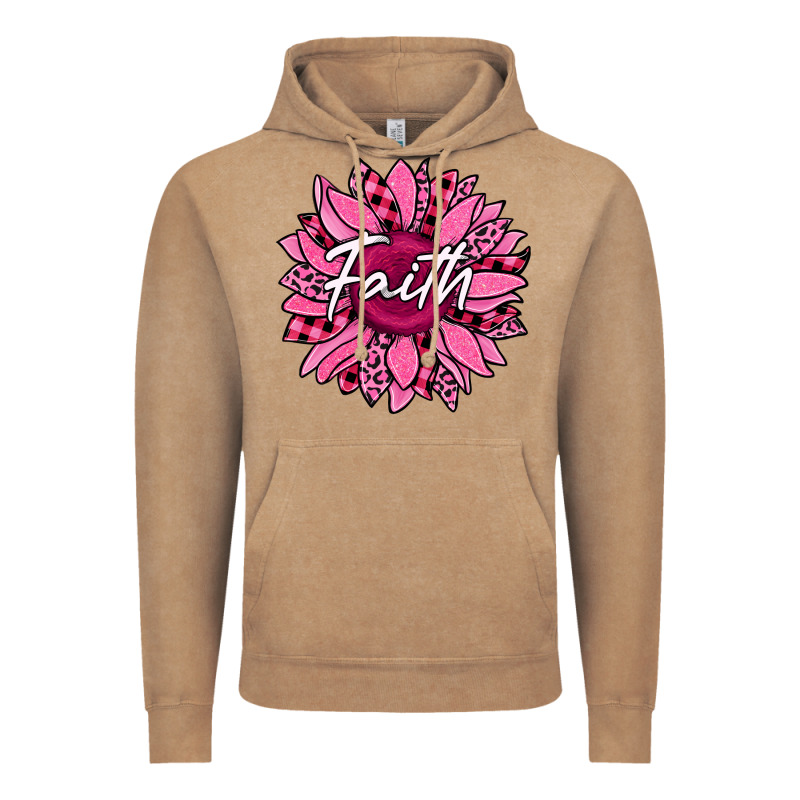 Faith Breast Cancer Awareness Sunflower Vintage Hoodie by Jasminsmagicworld | Teevron