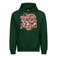 Forest Green my heart is on that field Urban Hoodie - FaDigitalArtStudio