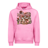 Fuchsia Pink my heart is on that field Urban Hoodie - FaDigitalArtStudio