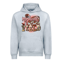 Heather Grey my heart is on that field Urban Hoodie - FaDigitalArtStudio