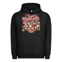 Pigment Black my heart is on that field Urban Hoodie - FaDigitalArtStudio