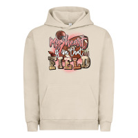 Pigment French Oak my heart is on that field Urban Hoodie - FaDigitalArtStudio