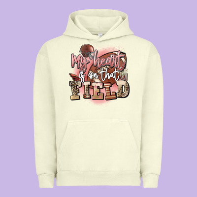 My Heart Is On That Field Urban Hoodie Designed By Fadigitalartstudio