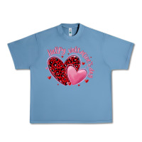 Pebble Blue happy valentine's day hearts Urban Heavy Tee - MaliasSmallBusiness