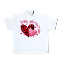 White happy valentine's day hearts Urban Heavy Tee - MaliasSmallBusiness