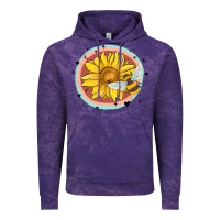 Cloud Purple bee and sunflower Vintage Hoodie - MaliasSmallBusiness