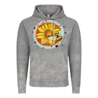 Cloud Rock bee and sunflower Vintage Hoodie - MaliasSmallBusiness