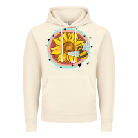 Vintage Artic bee and sunflower Vintage Hoodie - MaliasSmallBusiness