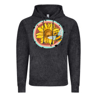Vintage Black bee and sunflower Vintage Hoodie - MaliasSmallBusiness