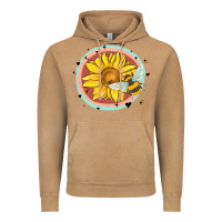 Vintage Camel bee and sunflower Vintage Hoodie - MaliasSmallBusiness