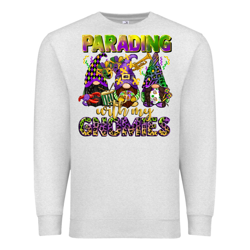 Parading With My Gnomies Mardi Gras Premium Sweatshirt by CowGirlArtShop | Teevron
