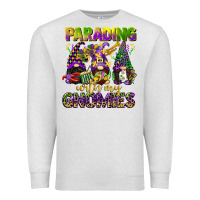 Oatmeal Heather parading with my gnomies mardi gras Premium Sweatshirt - CowGirlArtShop