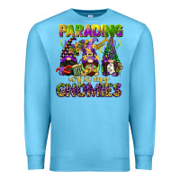 Ocean Blue parading with my gnomies mardi gras Premium Sweatshirt - CowGirlArtShop