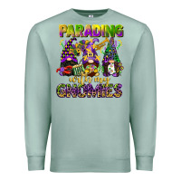 Seafoam parading with my gnomies mardi gras Premium Sweatshirt - CowGirlArtShop