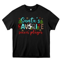 Black santa s favorite soccer player Heavy Core Tee - JahusDesignShop