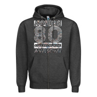 Charcoal Heather Born in 1980 Womens Zipper Hoodie - Bettercallsaul