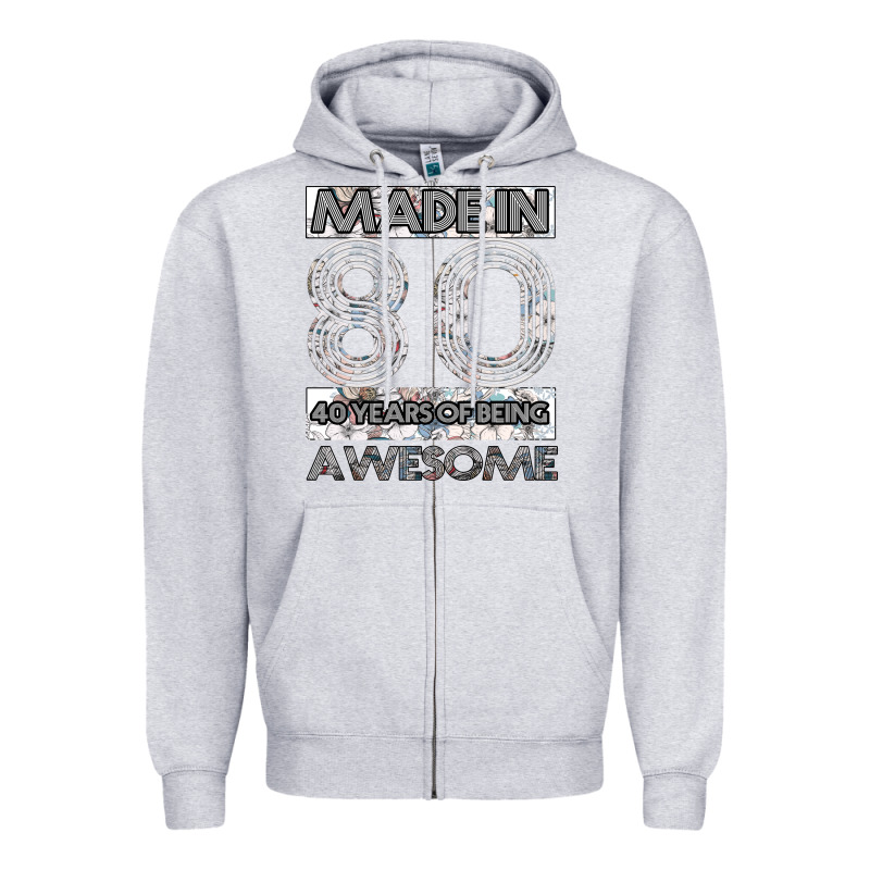 Born In 1980 Womens Zipper Hoodie by Bettercallsaul | Teevron