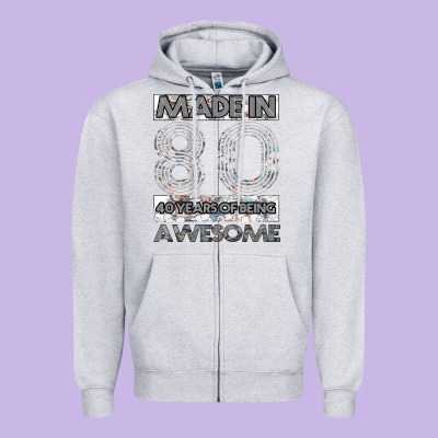 Born In 1980 Womens Zipper Hoodie Designed By Bettercallsaul