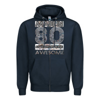Navy Born in 1980 Womens Zipper Hoodie - Bettercallsaul