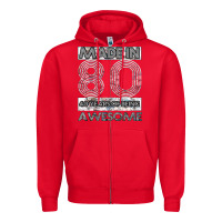 Red Born in 1980 Womens Zipper Hoodie - Bettercallsaul