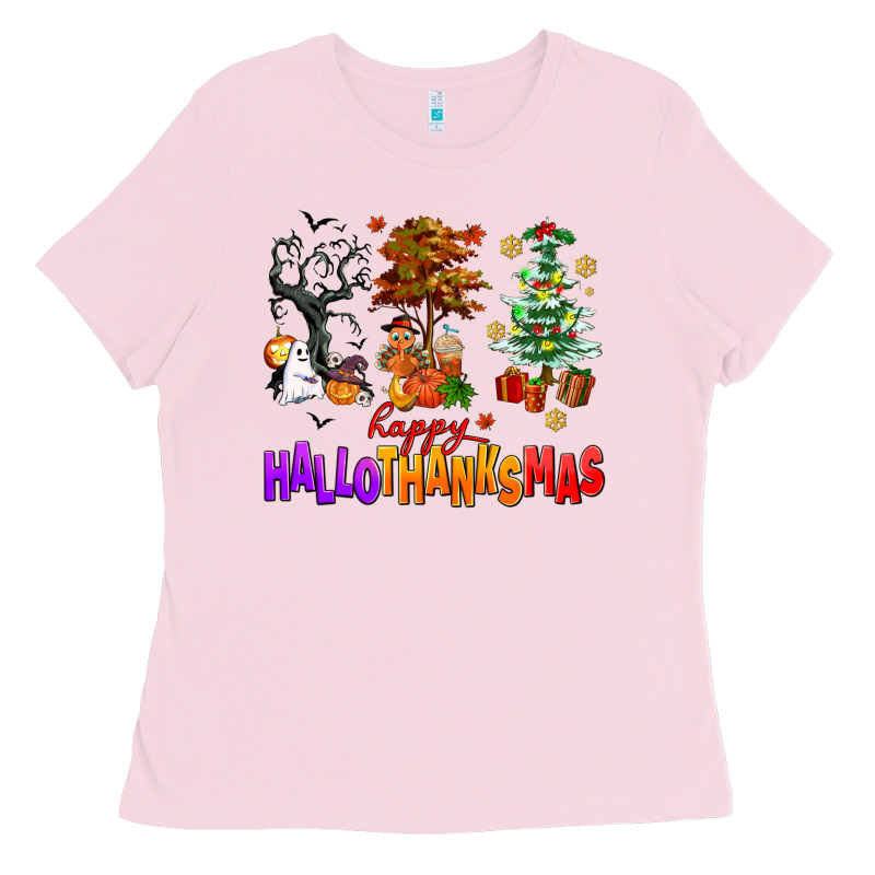Happy Hallothanksmas Trees Ladies Tee by AdoDesignShop | Teevron