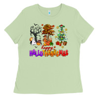 Matcha happy hallothanksmas trees Ladies Tee - AdoDesignShop