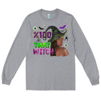 Heather Grey 100 that witch Long Sleeve Tee - NancyCooperArtShop