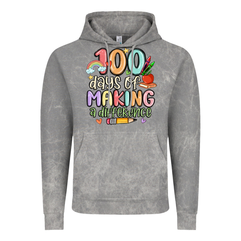 100 Days Of Making A Difference Vintage Hoodie by MaliasSmallBusiness | Teevron
