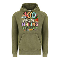 Vintage Olive 100 days of making a difference Vintage Hoodie - MaliasSmallBusiness