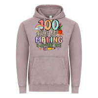 Vintage Zinc 100 days of making a difference Vintage Hoodie - MaliasSmallBusiness