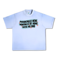 Grape Ice physically here mentally at home with my dog Urban Heavy Tee - MaliasSmallBusiness