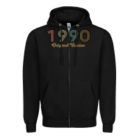 Black Womens 30 Years Old 1990 Zipper Hoodie - Bettercallsaul