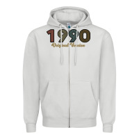Dove Grey Womens 30 Years Old 1990 Zipper Hoodie - Bettercallsaul