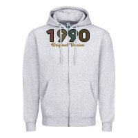 Heather Grey Womens 30 Years Old 1990 Zipper Hoodie - Bettercallsaul